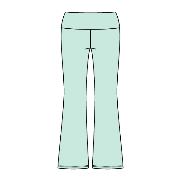 Women’s Foldover Waistband Heavyweight French Terry Flare Pants - The Collegiate Lineup