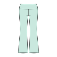 Women’s Foldover Waistband Heavyweight French Terry Flare Pants - The Collegiate Lineup
