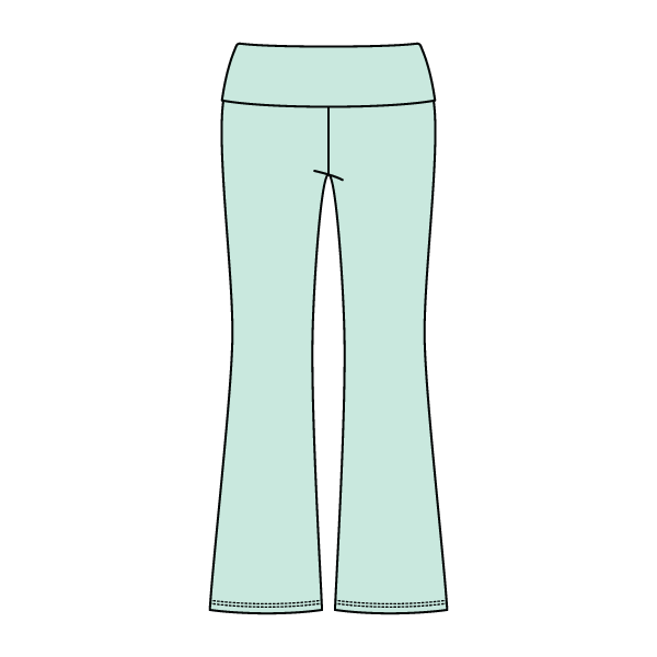 Women’s Foldover Waistband Heavyweight French Terry Flare Pants - The Collegiate Lineup