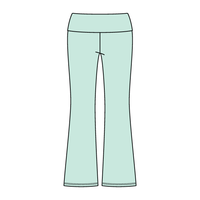 Women’s Foldover Waistband Heavyweight French Terry Flare Pants - The Collegiate Lineup