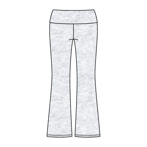 Women’s Foldover Waistband Heavyweight French Terry Flare Pants - The Collegiate Lineup
