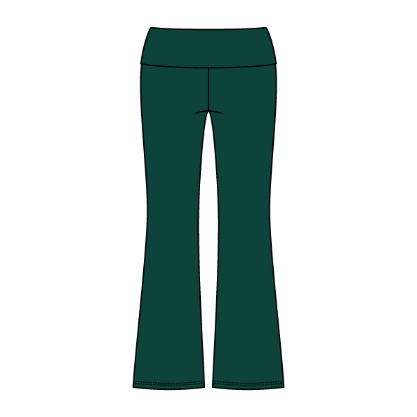 Women’s Foldover Waistband Heavyweight French Terry Flare Pants - The Collegiate Lineup