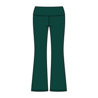 Women’s Foldover Waistband Heavyweight French Terry Flare Pants - The Collegiate Lineup