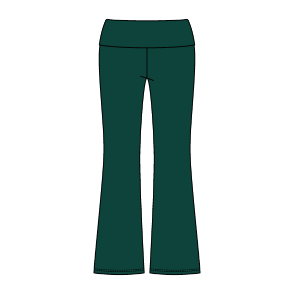Women’s Foldover Waistband Heavyweight French Terry Flare Pants - The Collegiate Lineup