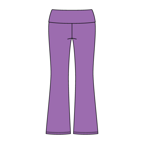 Women’s Foldover Waistband Heavyweight French Terry Flare Pants - The Collegiate Lineup