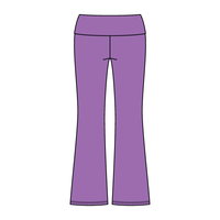 Women’s Foldover Waistband Heavyweight French Terry Flare Pants - The Collegiate Lineup