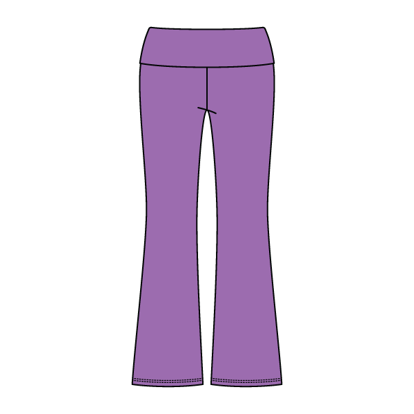 Women’s Foldover Waistband Heavyweight French Terry Flare Pants - The Collegiate Lineup