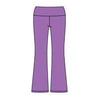 Women’s Foldover Waistband Heavyweight French Terry Flare Pants - The Collegiate Lineup