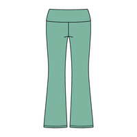 Women’s Foldover Waistband Heavyweight French Terry Flare Pants - The Collegiate Lineup