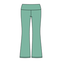 Women’s Foldover Waistband Heavyweight French Terry Flare Pants - The Collegiate Lineup