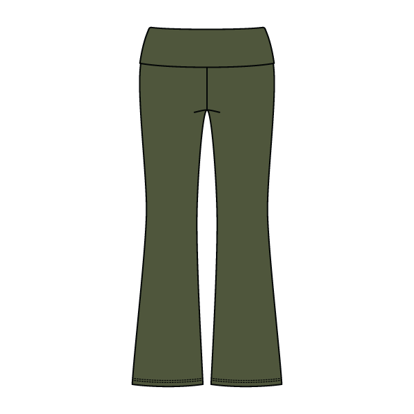 Women’s Foldover Waistband Heavyweight French Terry Flare Pants - The Collegiate Lineup