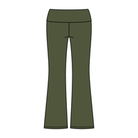 Women’s Foldover Waistband Heavyweight French Terry Flare Pants - The Collegiate Lineup