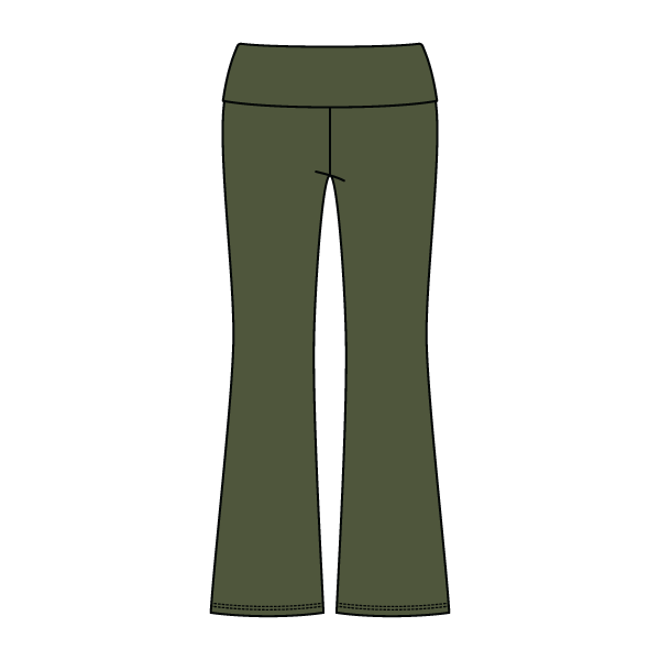 Women’s Foldover Waistband Heavyweight French Terry Flare Pants - The Collegiate Lineup