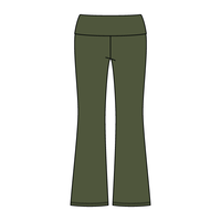 Women’s Foldover Waistband Heavyweight French Terry Flare Pants - The Collegiate Lineup