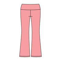 Women’s Foldover Waistband Heavyweight French Terry Flare Pants - The Collegiate Lineup