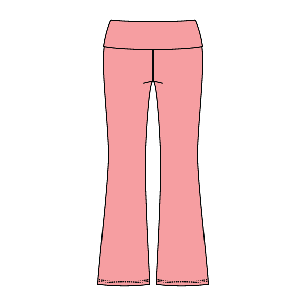 Women’s Foldover Waistband Heavyweight French Terry Flare Pants - The Collegiate Lineup