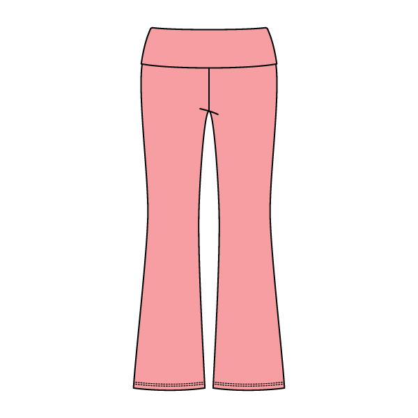 Women’s Foldover Waistband Heavyweight French Terry Flare Pants - The Collegiate Lineup
