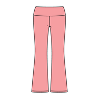Women’s Foldover Waistband Heavyweight French Terry Flare Pants - The Collegiate Lineup