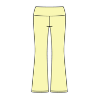 Women’s Foldover Waistband Heavyweight French Terry Flare Pants - The Collegiate Lineup