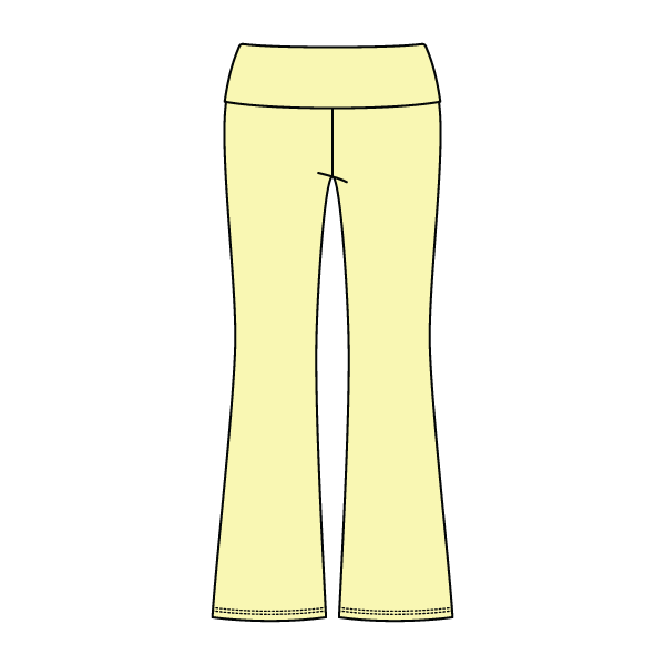 Women’s Foldover Waistband Heavyweight French Terry Flare Pants - The Collegiate Lineup
