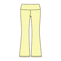 Women’s Foldover Waistband Heavyweight French Terry Flare Pants - The Collegiate Lineup