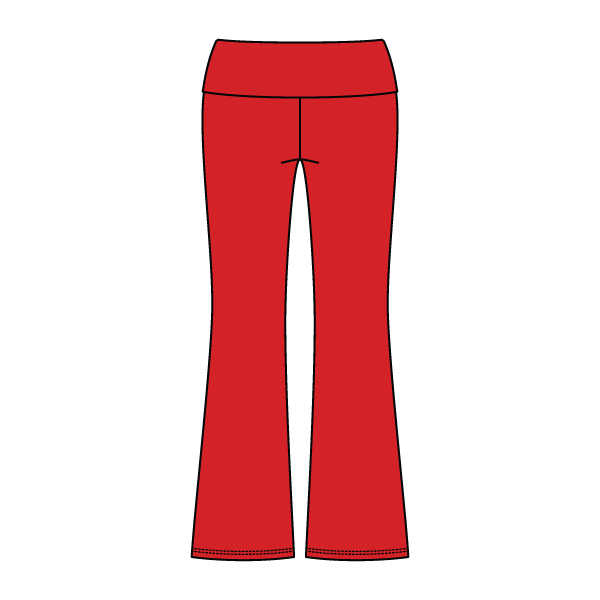 Women’s Foldover Waistband Heavyweight French Terry Flare Pants - The Collegiate Lineup