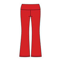Women’s Foldover Waistband Heavyweight French Terry Flare Pants - The Collegiate Lineup
