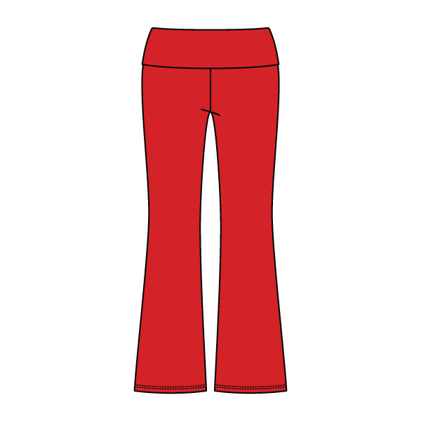 Women’s Foldover Waistband Heavyweight French Terry Flare Pants - The Collegiate Lineup