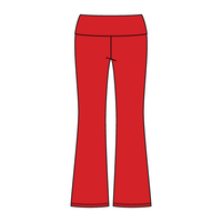 Women’s Foldover Waistband Heavyweight French Terry Flare Pants - The Collegiate Lineup