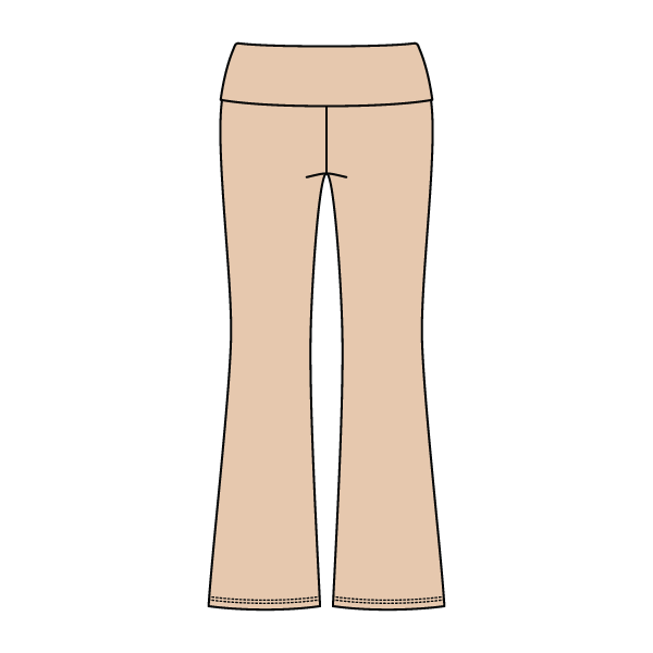 Women’s Foldover Waistband Heavyweight Fleece Flare Pants