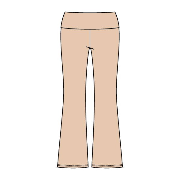 Women’s Foldover Waistband Heavyweight Fleece Flare Pants