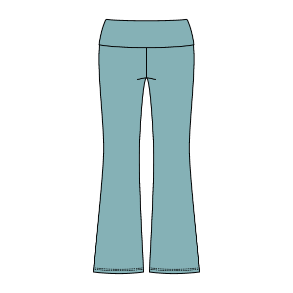 Women’s Foldover Waistband Heavyweight Fleece Flare Pants