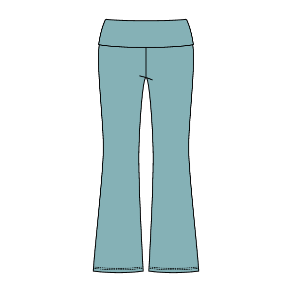 Women’s Foldover Waistband Heavyweight Fleece Flare Pants
