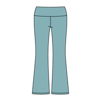 Women’s Foldover Waistband Heavyweight Fleece Flare Pants