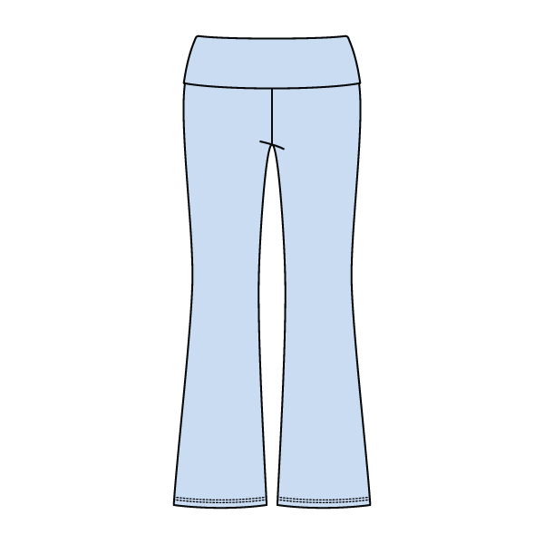 Women’s Foldover Waistband Heavyweight Fleece Flare Pants