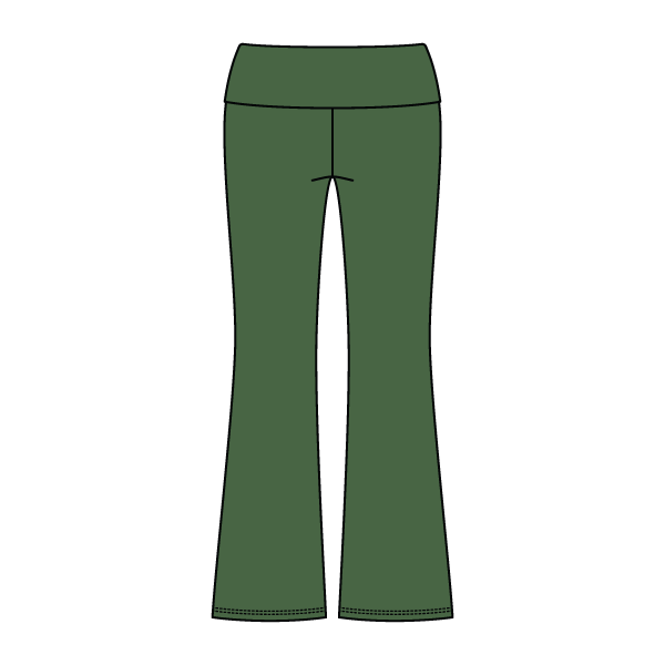 Women’s Foldover Waistband Heavyweight Fleece Flare Pants