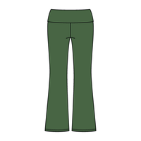 Women’s Foldover Waistband Heavyweight Fleece Flare Pants