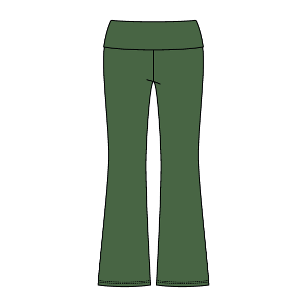 Women’s Foldover Waistband Heavyweight Fleece Flare Pants