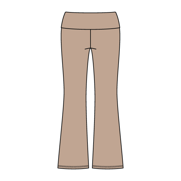 Women’s Foldover Waistband Heavyweight Fleece Flare Pants