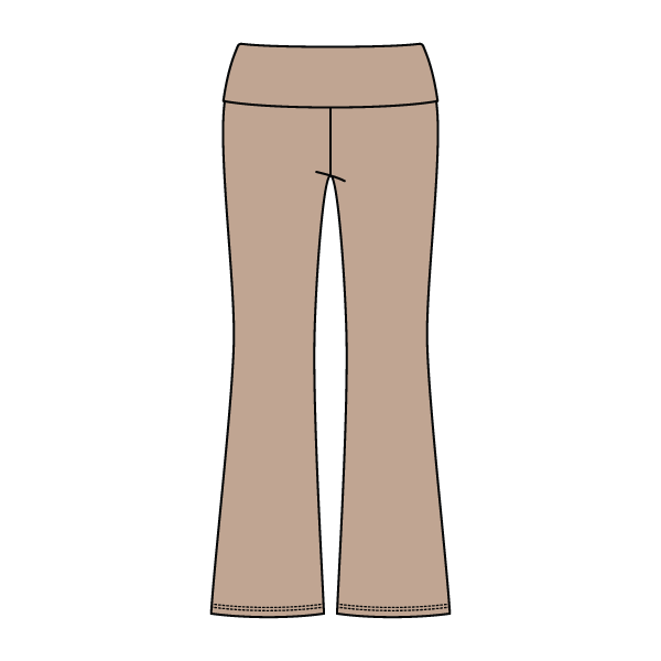 Women’s Foldover Waistband Heavyweight Fleece Flare Pants