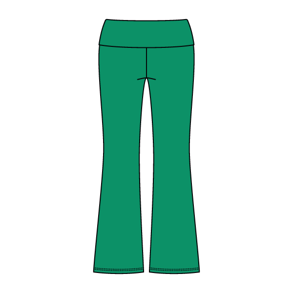 Women’s Foldover Waistband Heavyweight Fleece Flare Pants