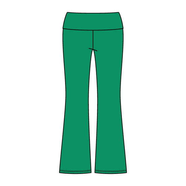 Women’s Foldover Waistband Heavyweight Fleece Flare Pants