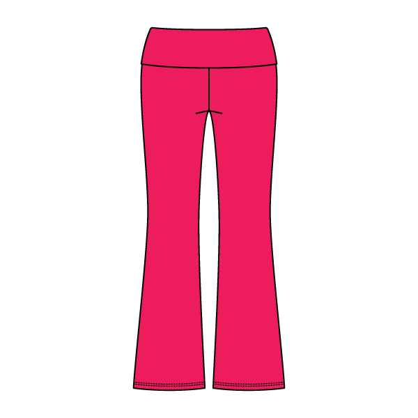 Women’s Foldover Waistband Heavyweight Fleece Flare Pants