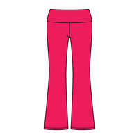Women’s Foldover Waistband Heavyweight Fleece Flare Pants