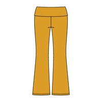 Women’s Foldover Waistband Heavyweight Fleece Flare Pants