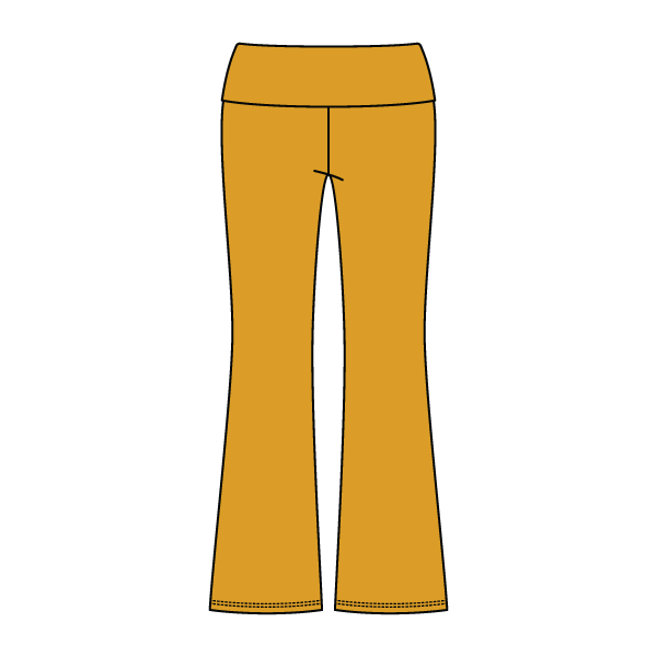 Women’s Foldover Waistband Heavyweight Fleece Flare Pants