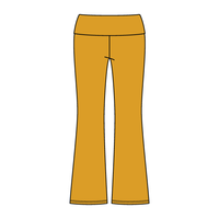 Women’s Foldover Waistband Heavyweight Fleece Flare Pants