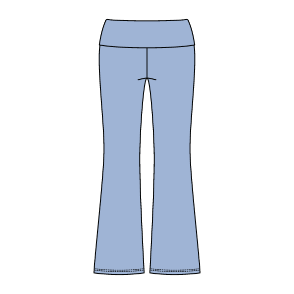 Women’s Foldover Waistband Heavyweight Fleece Flare Pants