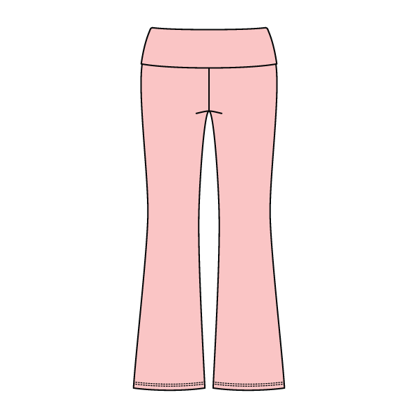 Women’s Foldover Waistband Heavyweight Fleece Flare Pants