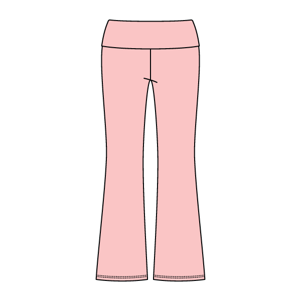 Women’s Foldover Waistband Heavyweight Fleece Flare Pants